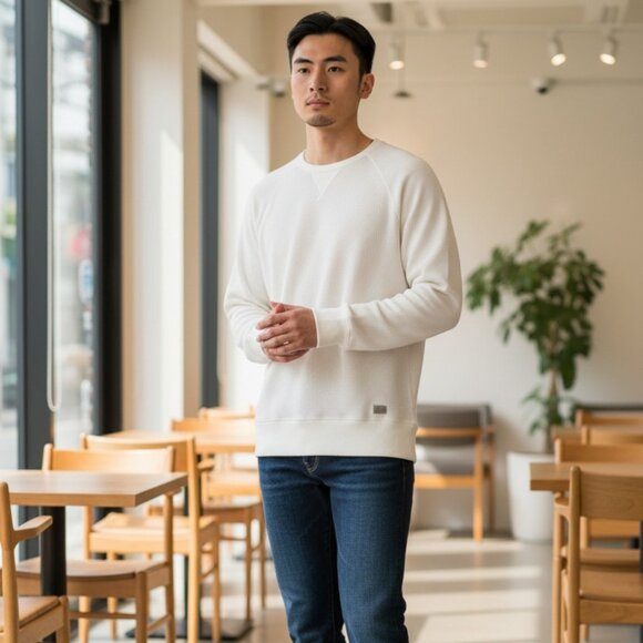 Men's Diesel Cream-colored Thermal Shirt - Size: Large - Picture 3 of 8